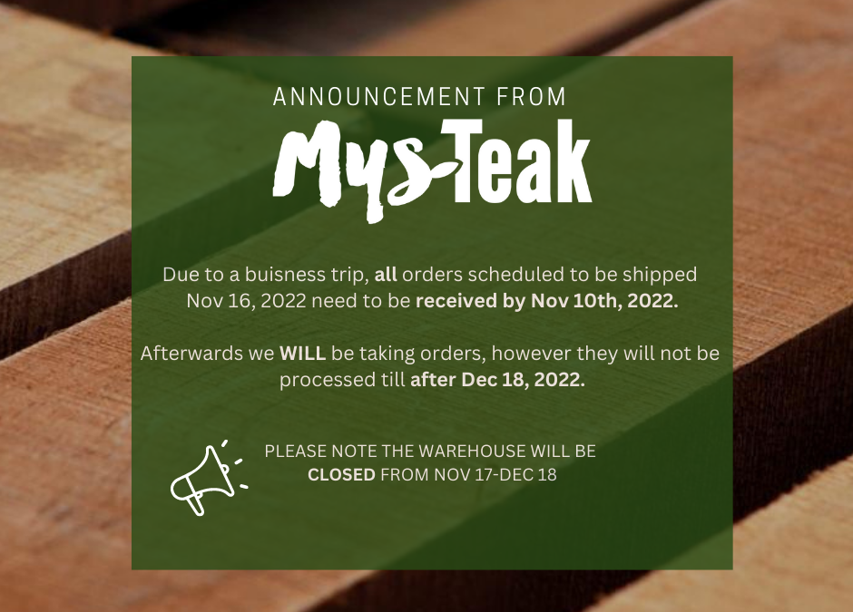Mys-TEAK Announcement